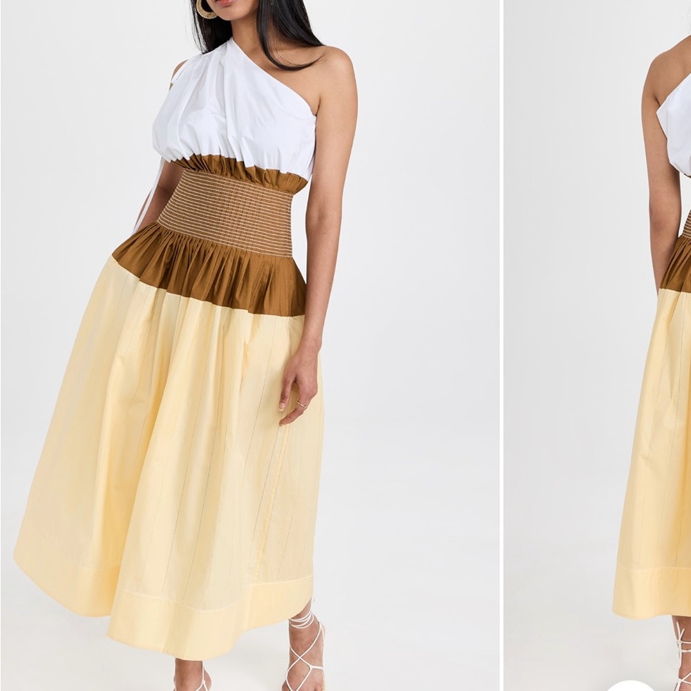 Tory Burch Colorblock One Shoulder Dress